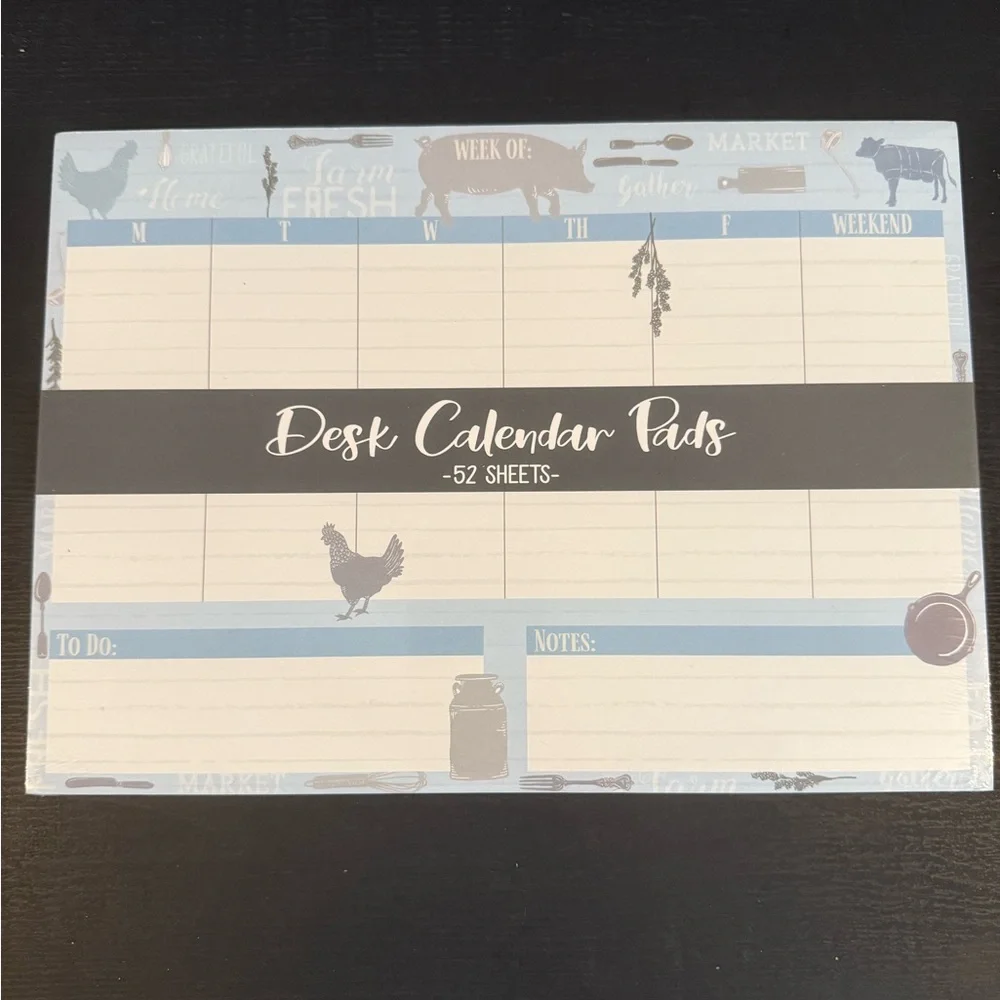 Farmhouse Desk Calendar Pad